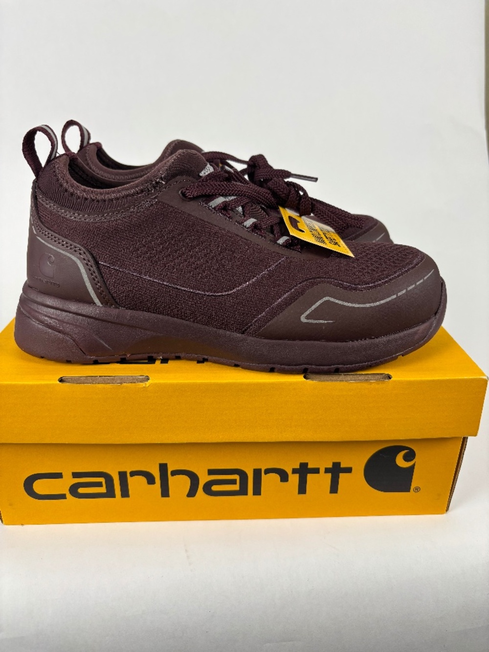Carhartt, Force Nano Composite, Work Shoes, FA3494-W, Size 6, Red/Brown